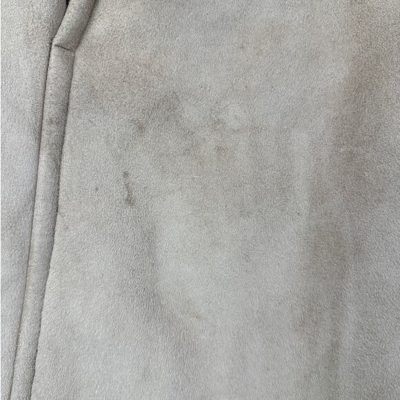 Larry Levine Sport - Faux Suede & Faux Fur Trim Coat in Camel Tan - Picture 3 of 7